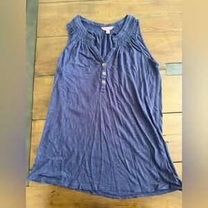 Lilly Pulitzer Navy Essie Sleeveless Tank Top